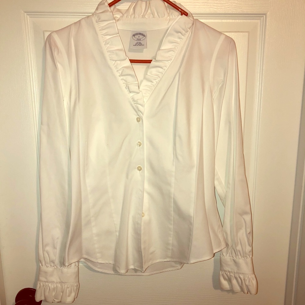 Brook brother white blouse